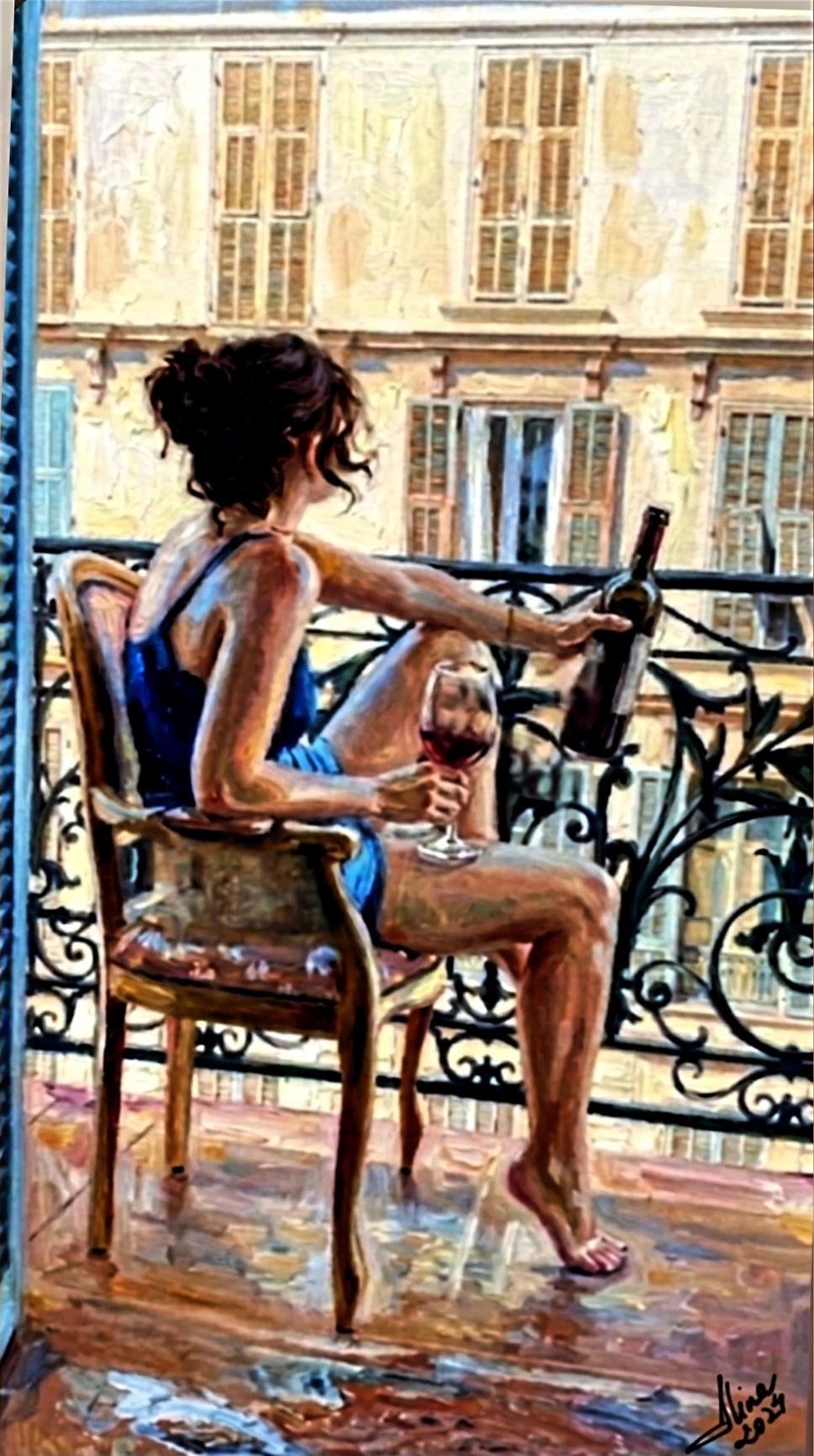 ArteDiAlina.com painting: Give yourself time just to be